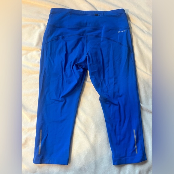 Nike Dri-Fit Women’s Blue Cropped Running Leggings w Pockets Size Small - Picture 10 of 16